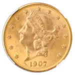 1907 $20 Liberty NGC MS64 CAC