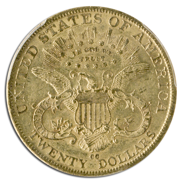 1889-CC $20 Liberty PCGS AU55