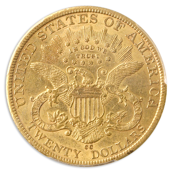 1884-CC $20 Liberty PCGS AU53 CAC
