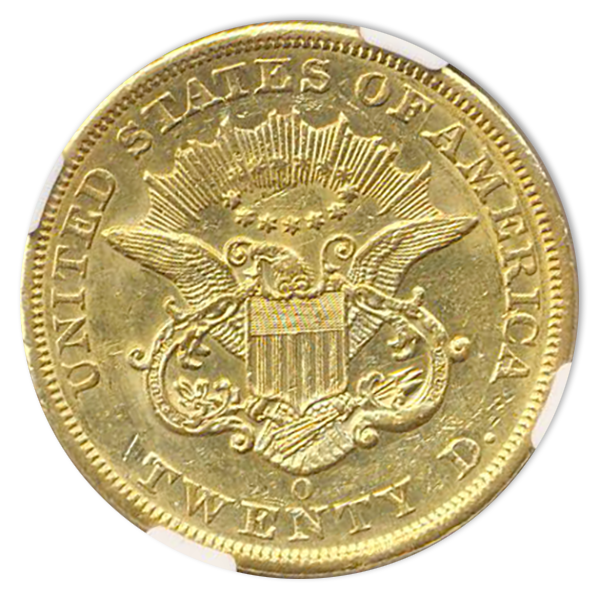 1851-O $20 Liberty NGC AU58