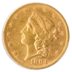 1864-S $20 Liberty PCGS AU55