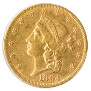 1864-S $20 Liberty PCGS AU55