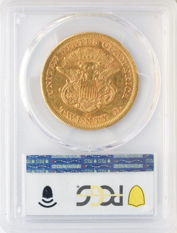 1864-S $20 Liberty PCGS AU55 1864-S $20 Liberty PCGS AU55