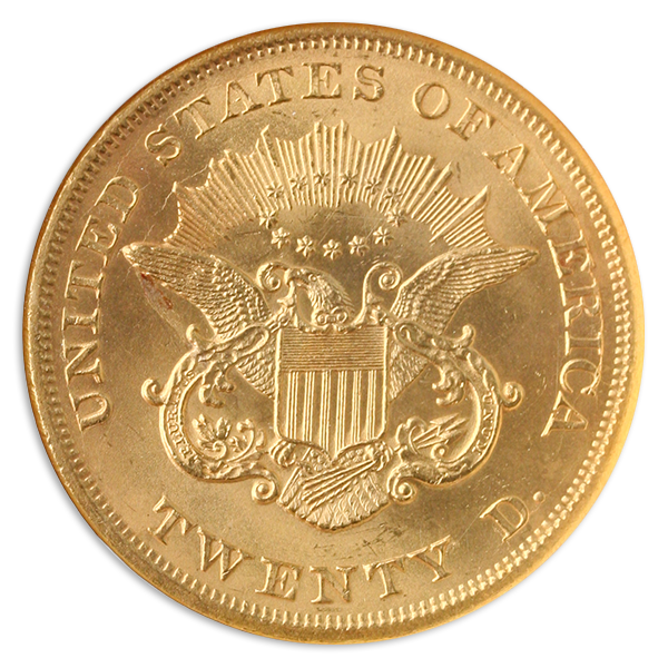 1865 $20 Liberty  S. S. Republic NGC MS64 CAC