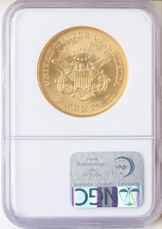 1865 $20 Liberty  S. S. Republic NGC MS64 CAC