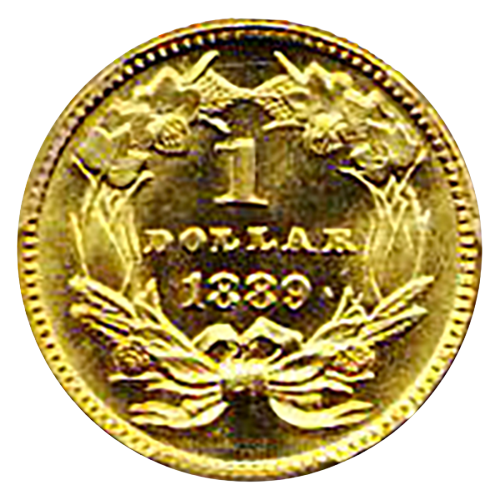 1889 $1 Gold JD-2 Low Date PCGS PR65 CAC 1889 $1 Gold JD-2 Low Date PCGS PR65 CAC