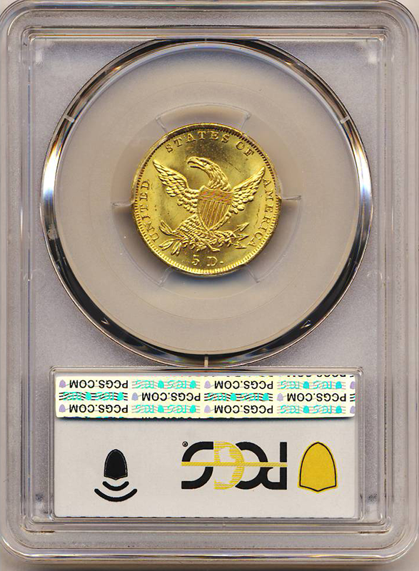 1836 $5 Classic PCGS MS64 CAC +
