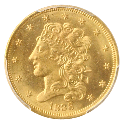 1836 $5 Classic PCGS MS65 CAC 1836 $5 Classic PCGS MS65 CAC