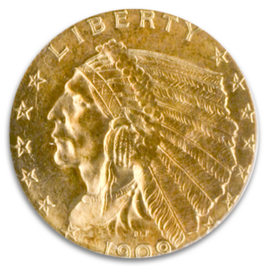 1909 $2 1/2 Indian PCGS MS65