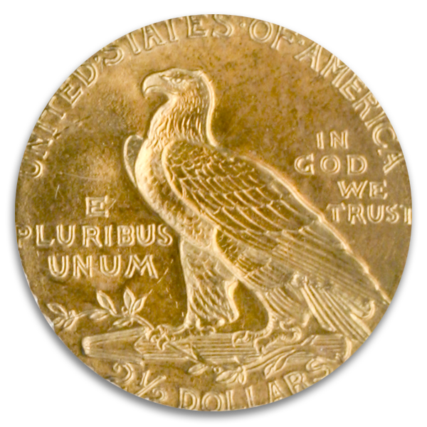 1909 $2 1/2 Indian PCGS MS65