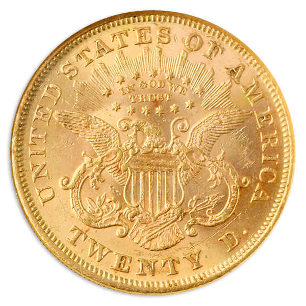 1875 $20 Liberty NGC MS60