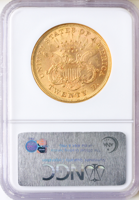 1875 $20 Liberty NGC MS60