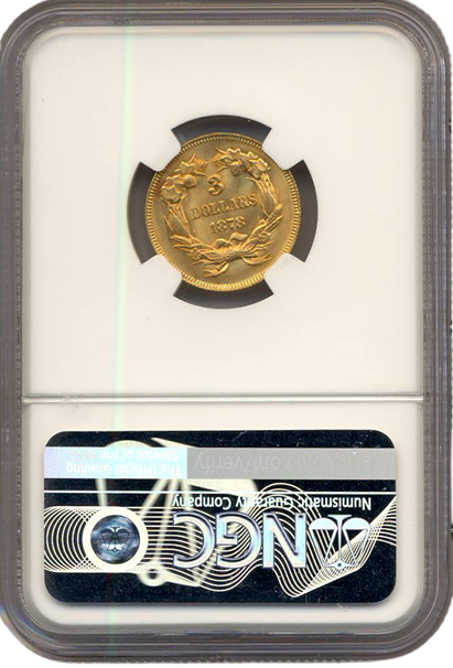 1878 $3 Gold NGC MS65 CAC