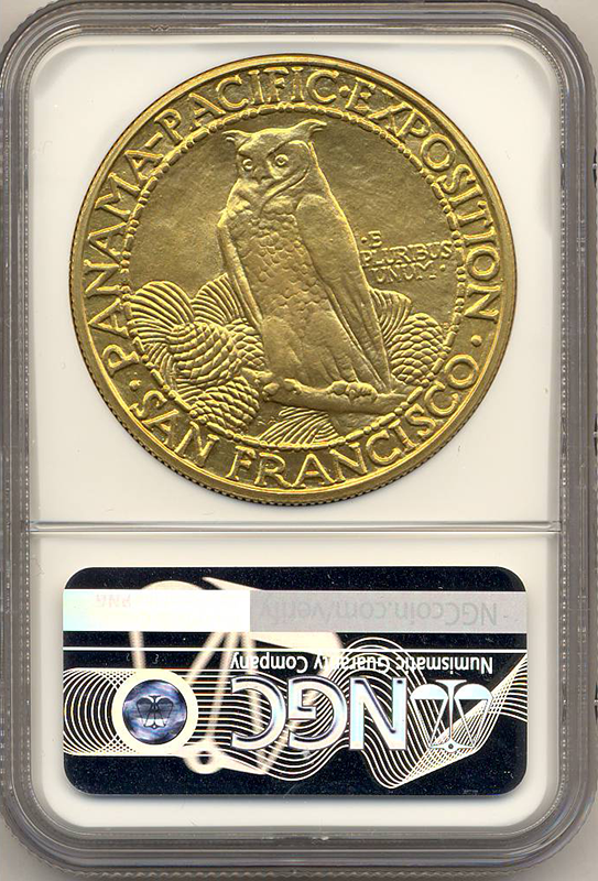 1915-S $50 Panama Pacific Round NGC MS64 CAC