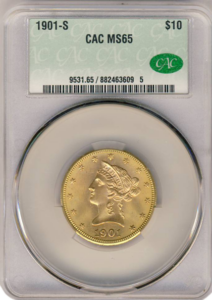 1901-S $10 Liberty CACG MS65