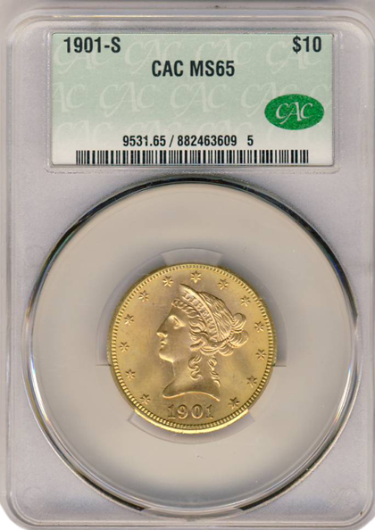 1901-S $10 Liberty CACG MS65