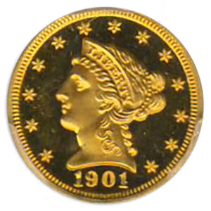 1901 $2.50 Liberty PCGS PR68 Deep Cameo CAC