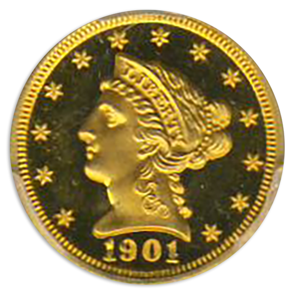 1901 $2.50 Liberty PCGS PR68 Deep Cameo CAC 1901 $2.50 Liberty PCGS PR68 Deep Cameo CAC