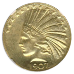 1907 $10 Indian Wire Edge NGC MS63 CAC