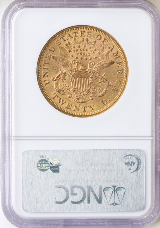 1868-S $20 Liberty NGC AU58 CAC