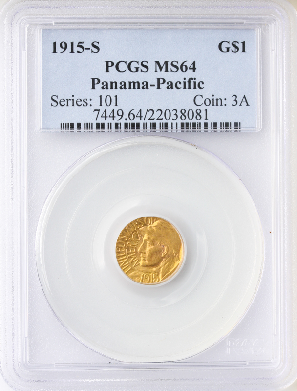 1915-S PAN-PAC $1 PCGS MS64