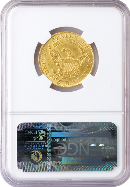 1810 $5 Capped Bust Large Date Large 5 NGC MS63