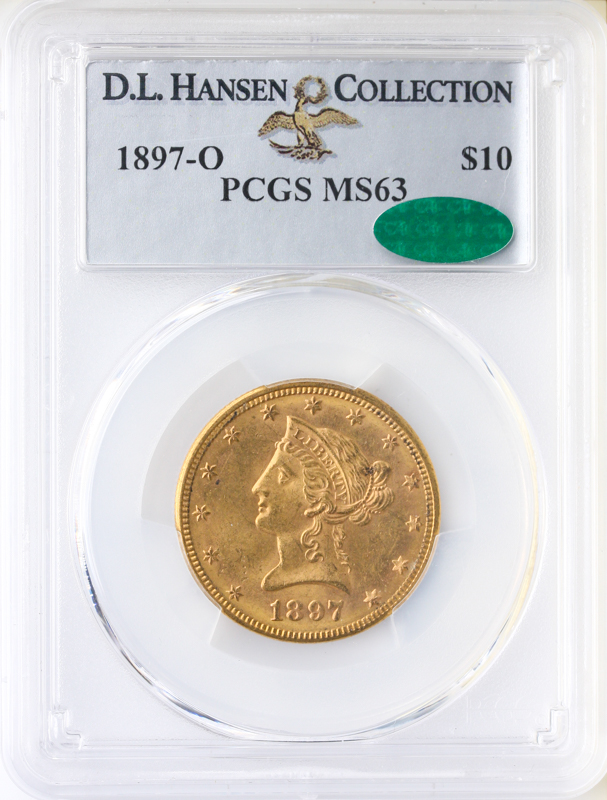 1897-O $10 Liberty PCGS MS63 CAC