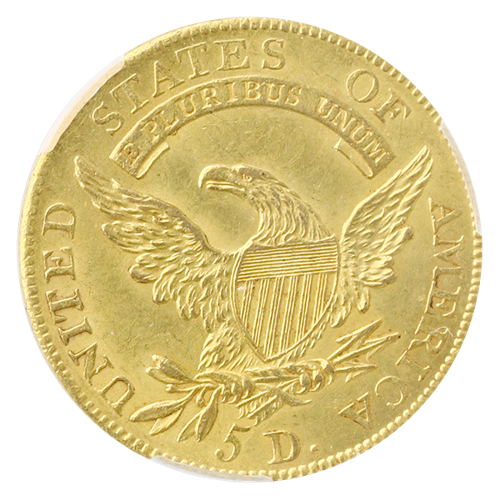 1808/7 $5 Capped Bust CACG MS60