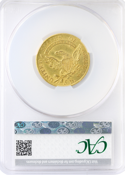 1808/7 $5 Capped Bust CACG MS60