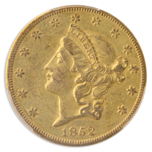 1852-O $20 Liberty PCGS AU50 CAC