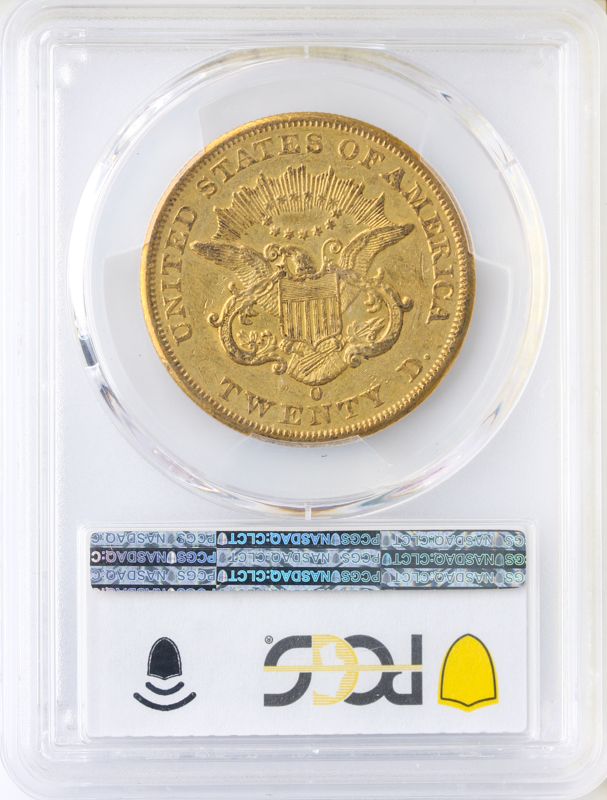 1852-O $20 Liberty PCGS AU50 CAC 1852-O $20 Liberty PCGS AU50 CAC