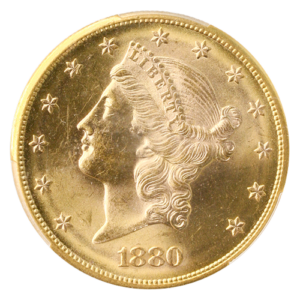1880-S $20 Liberty MS64 CAC
