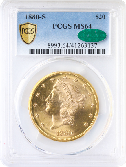 1880-S $20 Liberty MS64 CAC
