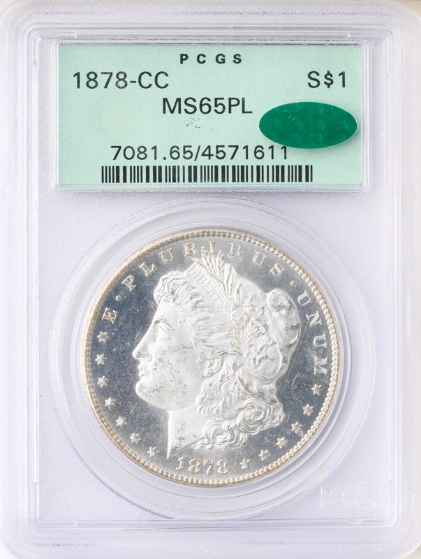 1878-CC MORGAN $1 PCGS MS65 Proof Like CAC