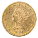 1884-CC $10 Liberty PCGS MS61 CAC