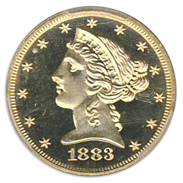 1883 $5 Liberty PCGS PR67 Deep Cameo CAC 1883 $5 Liberty PCGS PR67 Deep Cameo CAC