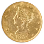 1854-O $10 Liberty NGC AU55