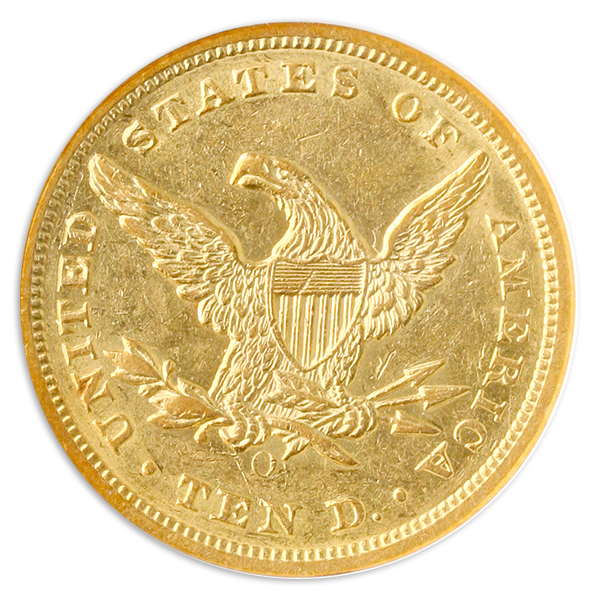 1854-O $10 Liberty NGC AU55