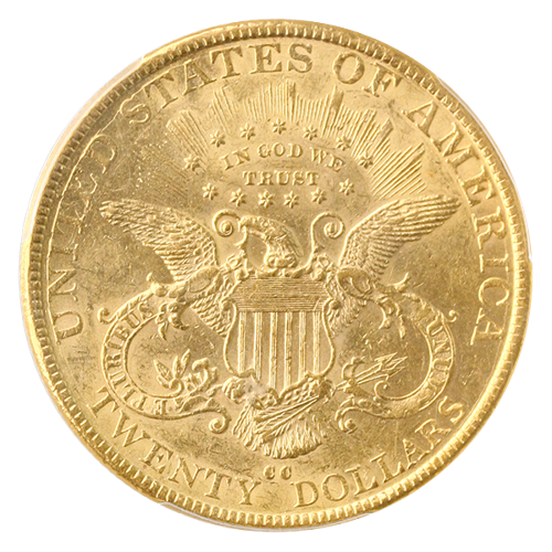 1890-CC $20 Liberty PCGS AU58