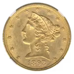 1893-O $5 Liberty NGC MS62 CAC +