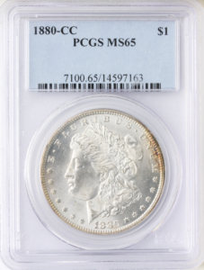 1880-CC Morgan $1 PCGS MS65