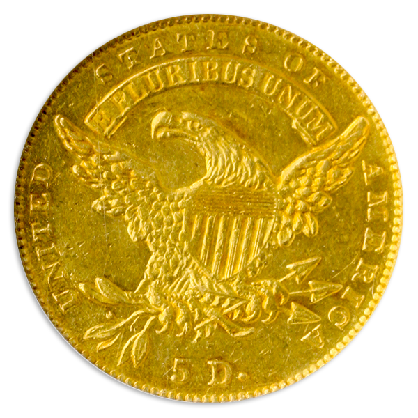 1830 $5 Capped Bust NGC AU58