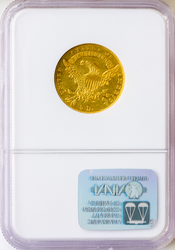 1830 $5 Capped Bust NGC AU58