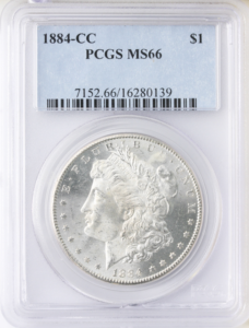 1884-CC Morgan $1 PCGS MS66
