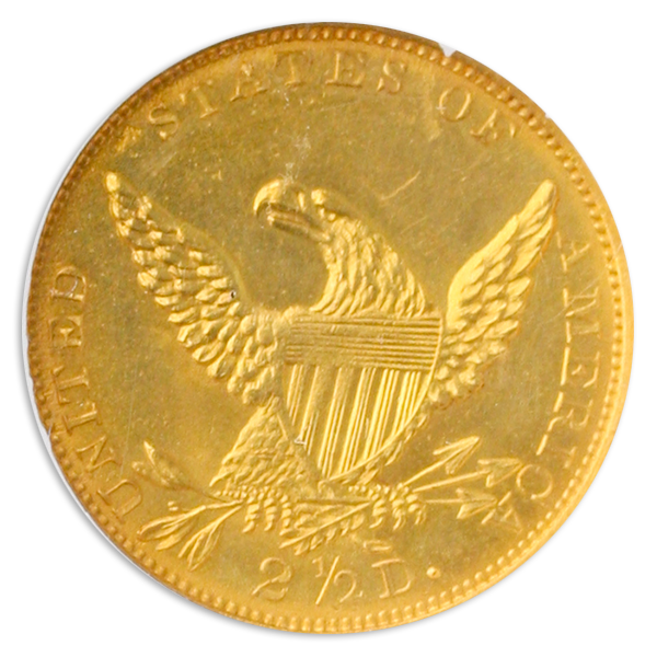 1835 $2.50 Classic NGC MS65