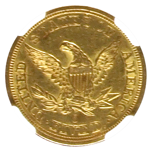 1844-O $5 Liberty NGC AU53 CAC 1844-O $5 Liberty NGC AU53 CAC