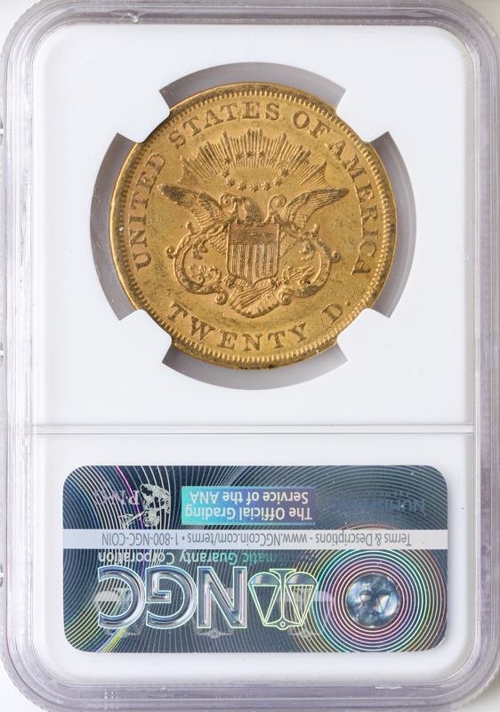 1851 $20 Liberty NGC AU53 CAC