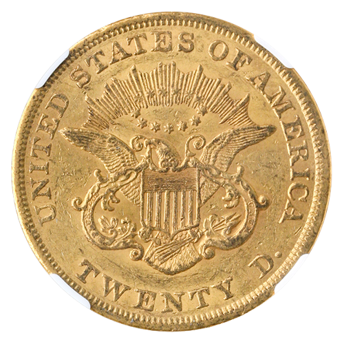 1853/1--3 $20 Liberty NGC AU55 + CAC
