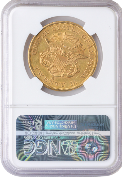 1862-S $20 Liberty NGC AU53 CAC + 1862-S $20 Liberty NGC AU53 CAC +