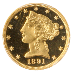 1891 $5 Liberty PCGS PR65 Deep Cameo CAC